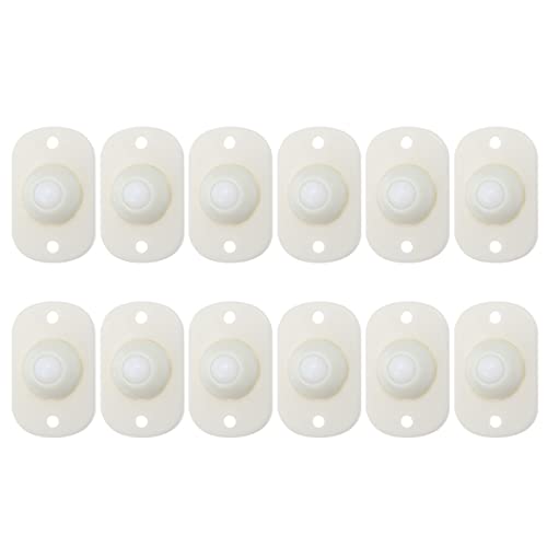 Zerodeko 12 Stück Universalrad Möbelrollen Multifunktions-Minirollen Mülleimer-Lenkräder Multifunktionsrollen teppiche umlenkrolle Lenkrollen im Schlafzimmer praktische Minirollen Abs Weiß von Zerodeko
