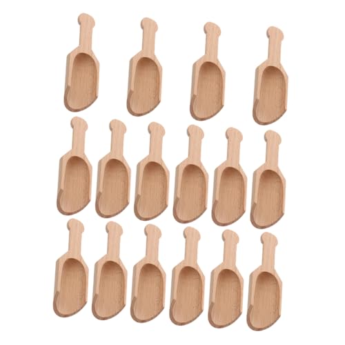 Zerodeko 16 Stück Mini Holzlöffel aus Buchenholz Kleine Teelöffel für Gewürze für Küchenutensilien und Dekorative von Zerodeko