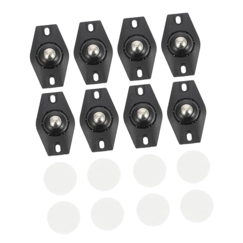 Zerodeko 16 Stück Selbstklebende Mini Kugelrollen aus Abs und Edelstahl Drehbare Geräuscharm für Aufbewahrungsboxen und Mülltonnen Kratzfest Vielseitig für Haushalt und Möbel von Zerodeko