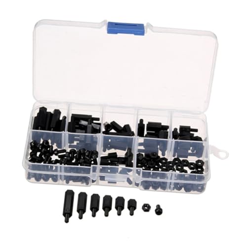 Zerodeko 180 Stück Teiliges Nylon Schrauben und Muttern Set Schwarz Robuste Kunststoffbefestigungen für Elektronik Computer und Pcb Platinen Vielseitig Einsetzbar als Abstandshalter und Zerodeko 180 Stück Teiliges Nylon Schrauben und Muttern Set Schwarz Robuste Kunststoffbefestigungen für Elektronik Computer und Pcb Platinen Vielseitig Einsetzbar als Abstandshalter und von Zerodeko