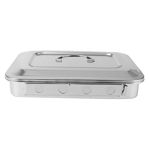 Zerodeko 1Pc Thermometer Box Serviertablett Tablett Einweichen Tablett Fall Edelstahl Silber von Zerodeko