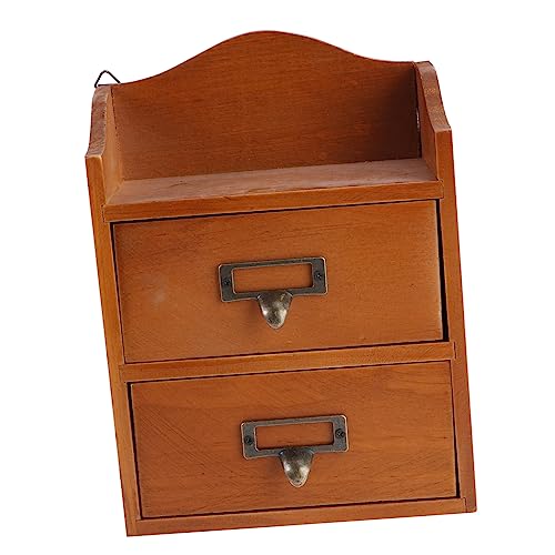 Zerodeko Aufbewahrungskoffer Aus Holz Kosmetik-Organizer Im Retro-Stil Home Organizer Für Vintage-ästhetik von Zerodeko
