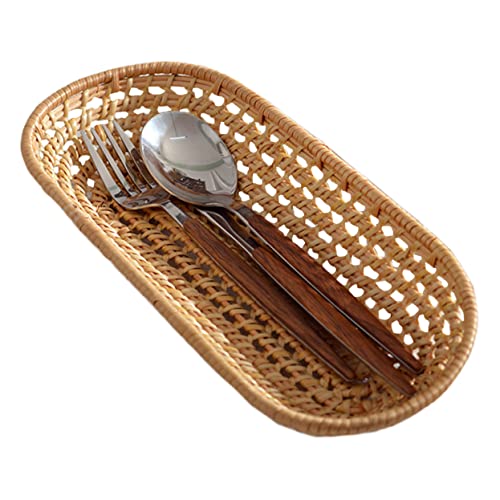 Zerodeko 1stk Handtuchablage Aus Rattan Ablage Für Gästehandtücher Picknick-weidenkorb Herbstlicher Rattankorb Aufbewahrungskorb Körbe Handtuchhalter Aus Rattan Obstteller Khaki Hölzern von Zerodeko