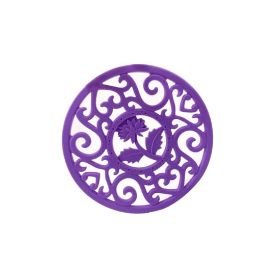 Zerodeko 1stk Küche Tischset Wärmedämmkissen Aus Silikon Untersetzer Isoliermatte Runde Isoliermatte Wohnkultur Stativ Dekoration Violett Groß Küchenwaren von Zerodeko