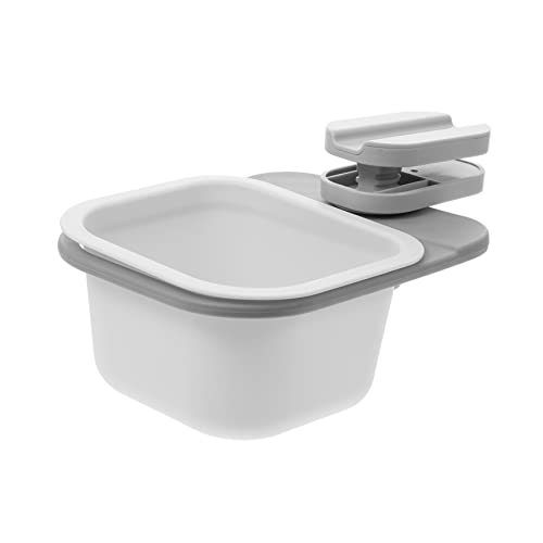 Zerodeko 1 Stück Aufbewahrungsbox-deckel Drehbarer Schreibtisch-mülleimer Für Die Aufbewahrung Diverser Gegenstände Abs-material Weiß/grau Clip-mülleimer von Zerodeko