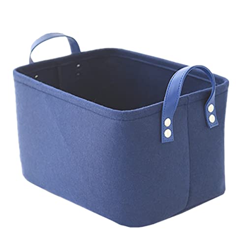 Zerodeko 1stück Tragbarer Filz Aufbewahrungskorb Für Kleinigkeiten Kreative Nonwoven Box Für Schreibtisch Zuhause Stilvoller Organizer Blau Für Kinderzimmer Wohnzimmer Bad Und Mehr von Zerodeko