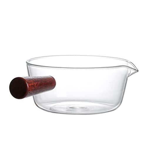 Zerodeko 1stück Glas Milchtopf Mit Holzgriff Praktischer Kochtopf Für Instantnudeln Milch Und Suppen Bequemer Kochtopf Für Täglichen Gebrauch Spülmaschinengeeignet Hitzebeständig von Zerodeko