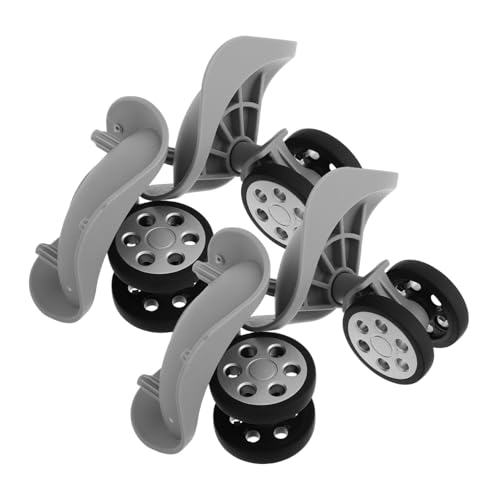 Zerodeko 2 Paare Gepäckrollen Ersatzräder mit Vollschwenk Leise Kofferrollen Robust Verschleißfest Kompatibel für Trolley Koffer Einfache Montage ohne Werkzeug Groß von Zerodeko