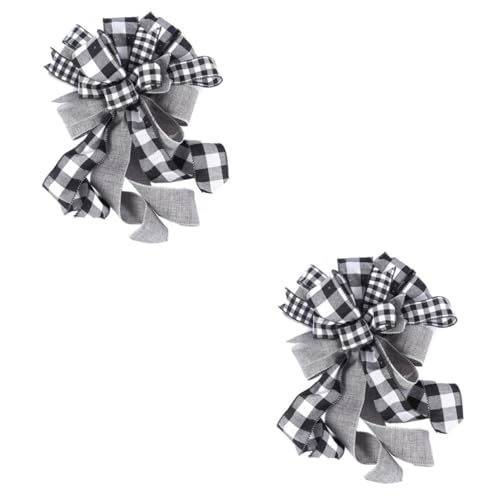 Zerodeko 2 STK Krawatte Desktop-Weihnachtsbaum Weihnachtsschmuck Dekorationen die weihnachtsdeko Weihnachtsbaum Topper Christbaumschmuck Weihnachtsbaum schmücken Polyester Stripe von Zerodeko