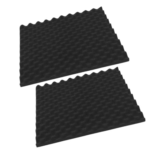 Zerodeko 2 STÜCK Akustikschaumstoff Wellenstruktur Schallabsorber Schallschutzpaneele Geräuschreduzierung für Decken Wand Schalldämmung Hoher Dichte Einfache Montage von Zerodeko