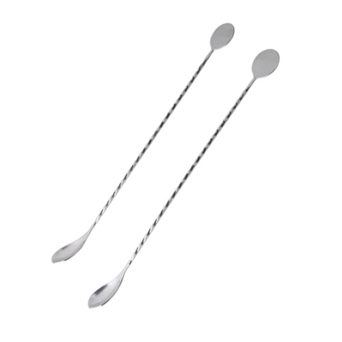 Zerodeko 2 STÜCK Edelstahl Cocktail Rührstab mit Gewindelöffel Verdrehtem Griff für Bessere Kontrolle Langlebig und Leicht zu Reinigen Geeignet für Shaker Gläser und Krüge Wiederverwendbar Zerodeko 2 STÜCK Edelstahl Cocktail Rührstab mit Gewindelöffel Verdrehtem Griff für Bessere Kontrolle Langlebig und Leicht zu Reinigen Geeignet für Shaker Gläser und Krüge Wiederverwendbar von Zerodeko
