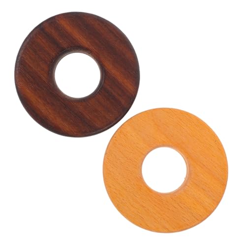Zerodeko 2 STÜCK Teiliges Holzverschlussclips für Lebensmittelbeutel Runde Tütenklammern aus Natürlichem Buchenholz und Schwarzer Walnuss Luftdichte Wiederverwendbare Food Bag Clips Sicher von Zerodeko