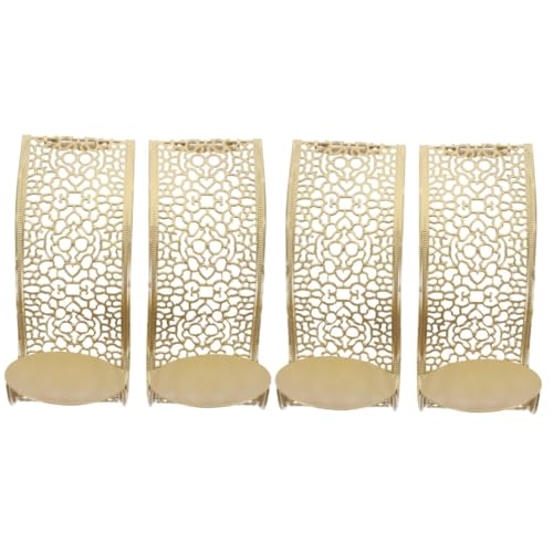 Zerodeko 2 Sätze Kerzenhalter Zum Aufhängen An Der Wand Votive Hochzeit Wandverkleidung Wand Polsterung Wanddekoration Wohnzimmer Wandmontierter Kerzensockel Eisen Golden 2 Stück * 2 von Zerodeko