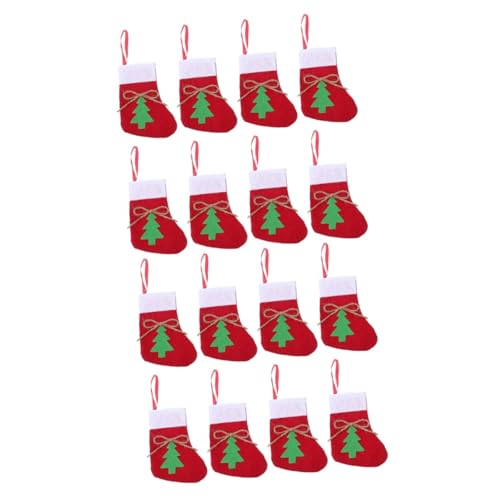 Zerodeko 2 Sätze Weihnachts Strumpf Messer Und Tasche Strumpfhaken Schubladenteiler Weihnachtsstrumpffüller Einstellbar Haustier Strumpfhalter Vor Zubehör Silber Rot Stoff 8 Stück * 2 von Zerodeko