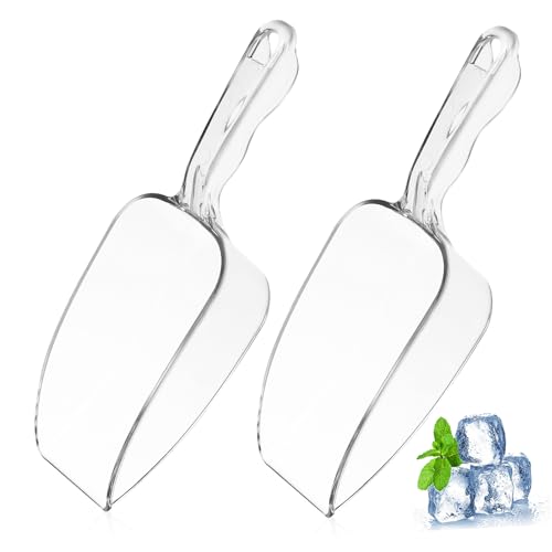 Zerodeko 2 Stk. Plastik Eisportionierer mit Flacher Schaufel Ergonomischer Griff und Aufhängeöse Vielseitig für Eiswürfel Süßigkeiten Popcorn Futtermittel Robust und Leicht von Zerodeko