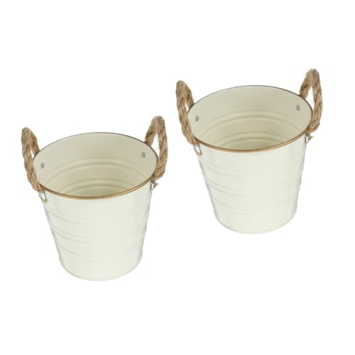 Zerodeko 2 Stück Blumentopf Beige Sukkulenten Pflanztopf Kleiner Topf Rustikaler Pflanzkübel Große Pflanzgefäße Für Pflanzen Im Freien Pflanztöpfe Terrassentopfständer Korb von Zerodeko