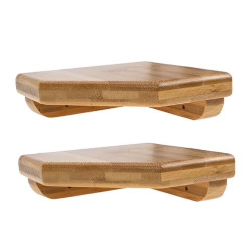 Zerodeko Eck Wandregal 2 Stück Schwebendes Eckregal Für Badezimmer Und Küche Ohne Bohren Rustikale Wandaufbewahrung Platzsparendes Design 14cm von Zerodeko