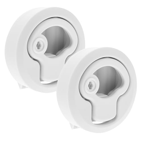 Zerodeko 2 Stück Einlass schubladenschloss mit Zylinderschloss Weiß Kunststoff Recessed Handle Latch Lock für Schränke und Paneele Sicherheitsverriegelung gegen Unbefugten Zugriff für von Zerodeko
