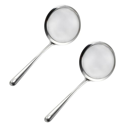 Zerodeko 2 Stück Filtersieb Küchensieb Großes Sieb Teespülsieb Filter Kleiner Korb Netzsieb Nudelfilter Aufbewahrungshalter Edelstahl Silber Zerodeko 2 Stück Filtersieb Küchensieb Großes Sieb Teespülsieb Filter Kleiner Korb Netzsieb Nudelfilter Aufbewahrungshalter Edelstahl Silber von Zerodeko