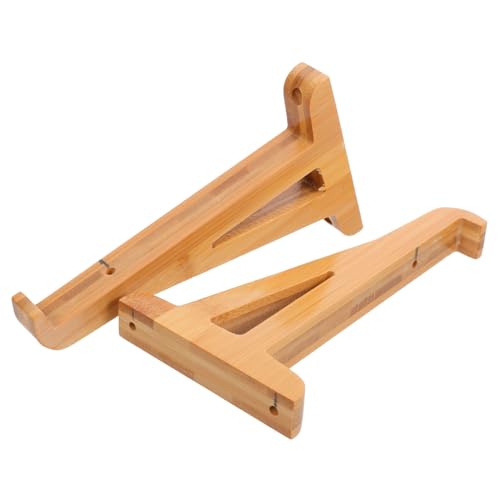 Zerodeko 2 Stück Holz Dreieck wandhalterung Stabile DIY Regalhalter für Bretter Dekorative Holzstütze mit Gleichmäßiger Gewichtsverteilung Vielseitig für Wohn Schlaf Arbeitszimmer von Zerodeko