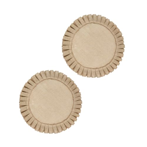 Zerodeko 2stücke Runde Jute Tischsets Retro Dekorative Platzmatten Hitzebeständige Und Waschbare Untersetzer Für Esstisch Und Partys Rustikales Design Für Gemütliche Abende von Zerodeko