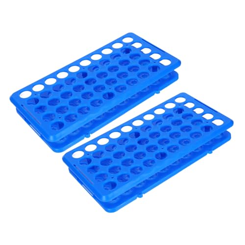 Zerodeko 2 Stück Kunststoff Testrohrständer Wissenschaftliches Experimentiergestell Stabil Sicher Für Probenfläschchen Vial Halter Organizer von Zerodeko