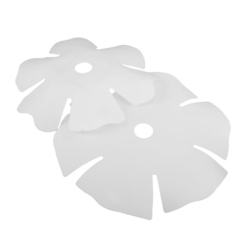 Zerodeko 2 Stück Moderne Blumen-lampenschirme Weiß Kunststoff Deckenleuchten-abdeckung für Schlafzimmer Pendelleuchte Nordic Stil Ansprechende Blütenform von Zerodeko