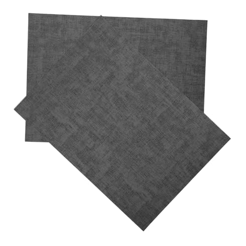 Zerodeko 2 Stück Nachahmungsleder wasserdichtes Placemat Isolierte Tischmatte dekorative Tischsets Isolierpad für Schüssel Platzdeckchen für den Esstisch Tisch-Isoliermatte Schwarz von Zerodeko