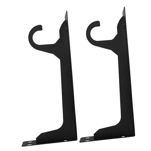 Zerodeko 2 Stück Schwere Wandhalterung Kleiderschrank Regalträger mit Haken Wandmontierter Kleiderstangenhalter für Schlafzimmer Bad und Büro Platzsparend Werkzeugfrei Montierbar Design von Zerodeko