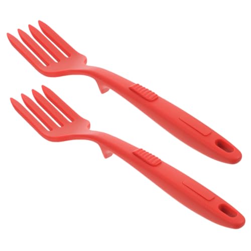 Zerodeko 2 Stück Silikon Pasta Servergabeln Wiederverwendbare Hitzebeständige Kochgabeln Pure für und Spaghetti Ergonomisches Design für Müheloses Kochen von Zerodeko