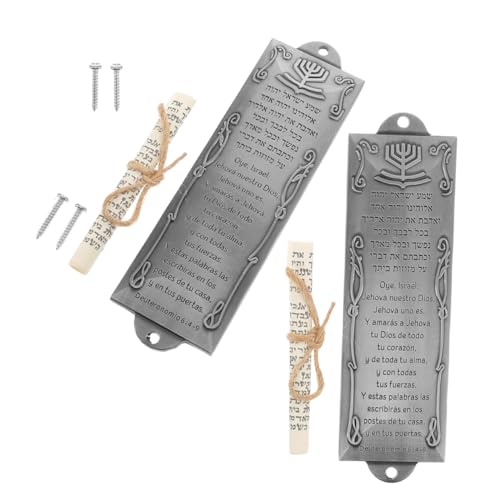 Zerodeko 2stücke Schriftrolle Aus Legierung Für Haustür Jüdisches Religiöses Hausdekor Mit Segne Dieses Haus Plakette Für Türen Und Fensterdekoration von Zerodeko