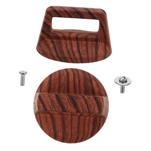 Zerodeko 2 Stück Teiliges Topfdeckelgriff Ersatzset mit Holzmaserung Hitzebeständige Robuste Abdeckknöpfe für Kochtöpfe und Pfannen Passend für Standarddeckel von Zerodeko