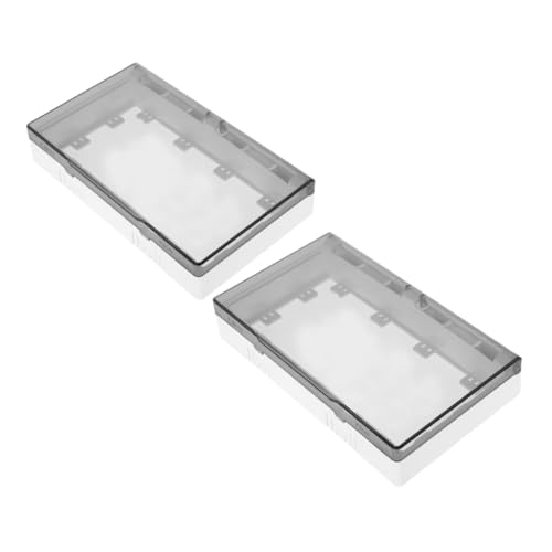 Zerodeko 2 Stück Teiliges Ultra Dünnes Wasserdichtes Schalterabdeckung mit Selbstklebendem Steckdosenschutz Plastik Schutzabdeckungen für Doppelte Lichtschalter Platzsparend und von Zerodeko