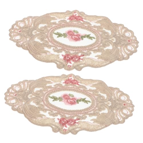Zerodeko 2 Stück Vintage Spitzenuntersetzer aus Bestickte Blumen Dekoration für Hochzeiten und Partys rutschfest und Hitzebeständig zu Reinigen für Esszimmer und Tischdekoration Zerodeko 2 Stück Vintage Spitzenuntersetzer aus Bestickte Blumen Dekoration für Hochzeiten und Partys rutschfest und Hitzebeständig zu Reinigen für Esszimmer und Tischdekoration von Zerodeko