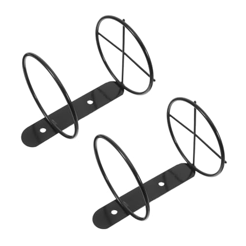 Zerodeko 2 Stück Wand Weinregal Metall Flaschenhalter Einzeln Modern Robust für Küche Bar Wohnzimmer Weinflaschen Organizer Schwarz von Zerodeko