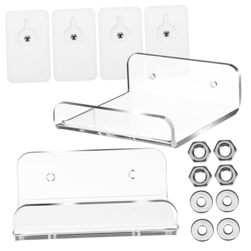Zerodeko 2 Stück Wandregal U Form aus Transparente Schwebende Regale ohne Bohren Platzsparendes Wanddekor für Badezimmer Wohnzimmer und Kleine Räume Zerodeko 2 Stück Wandregal U Form aus Transparente Schwebende Regale ohne Bohren Platzsparendes Wanddekor für Badezimmer Wohnzimmer und Kleine Räume von Zerodeko