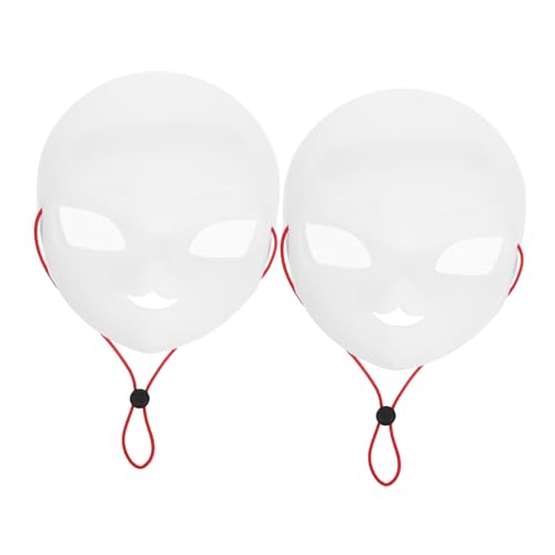 Zerodeko 2stücke Blanko-Masken Weiß DIY-vollmasken Handbemalte Masken Weiße Bemalbare Masken Cosplay-Masken Blanko-kostümmasken Weiße Masken Unbemalte Masken DIY-malmasken Damen von Zerodeko