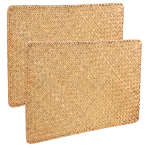 Zerodeko 2 Stück Woven Tischsets aus Naturmaterial Rechteckige Platzmatten Isolierend und Hitzebeständig Vintage Stil für Esstisch Dekoration Zerodeko 2 Stück Woven Tischsets aus Naturmaterial Rechteckige Platzmatten Isolierend und Hitzebeständig Vintage Stil für Esstisch Dekoration von Zerodeko