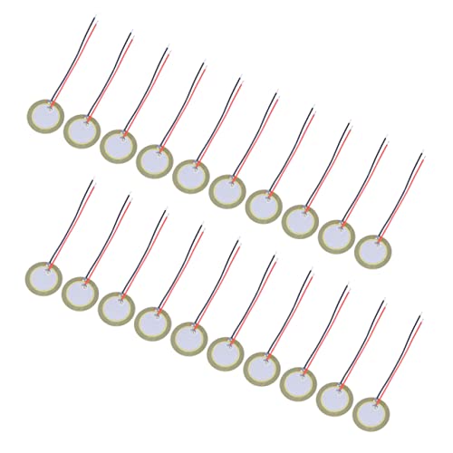 Zerodeko 20 Stück Scheiben aus Kupfer Piezoelektrische Keramik Chips mit Anschlussdrähten für Gitarren Uhren Spielzeuge und Mikrofone Zerodeko 20 Stück Scheiben aus Kupfer Piezoelektrische Keramik Chips mit Anschlussdrähten für Gitarren Uhren Spielzeuge und Mikrofone von Zerodeko