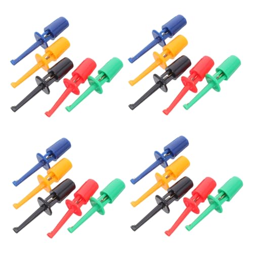 Zerodeko 20 Stück Teiliges Multimeter Testhaken Bunte Große Federklemmen Sichere Mini haken für Elektronische Bauteile Langlebige Kunststoffclips Geeignet für Präzise Messungen und Zerodeko 20 Stück Teiliges Multimeter Testhaken Bunte Große Federklemmen Sichere Mini haken für Elektronische Bauteile Langlebige Kunststoffclips Geeignet für Präzise Messungen und von Zerodeko