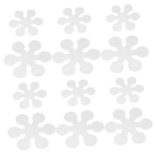 Zerodeko 20 Stück Teiliges Transparente rutschfeste Badewannenaufkleber Schneeflockenform Selbstklebend aus Langlebigem Peva Material Sicherer Halt für Glatte Badezimmer von Zerodeko