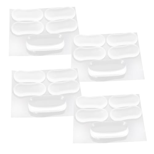 Zerodeko 20 Stück Transparente Toilettensitz Stoßdämpfend und Geräuscharm Flexible Wc Sitz Dämpfer für Bidet Aufsatz und Toilettendeckel Passend von Zerodeko