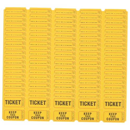 Zerodeko 200 Stück Fortlaufend Nummerierte Raffle Tickets aus Papier Gelbe Scheine für Veranstaltungen Feiern und Vergnügungsparks für Gewinnspiele und Zerodeko 200 Stück Fortlaufend Nummerierte Raffle Tickets aus Papier Gelbe Scheine für Veranstaltungen Feiern und Vergnügungsparks für Gewinnspiele und von Zerodeko