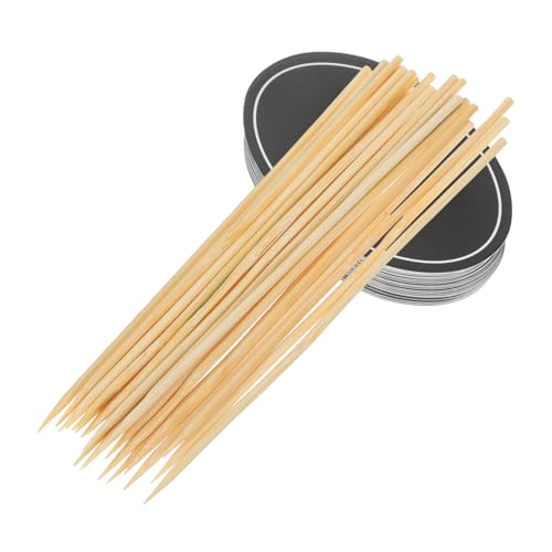 Zerodeko 24 Stück Kreidetafel Zahnstochermarker für Partys Buffets und Hochzeiten Beschreibbare Lebensmittelkennzeichnung für Käse Cupcakes und Snacks von Zerodeko