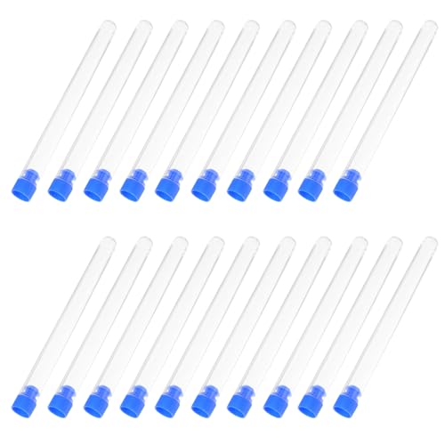 Zerodeko 25 Stück Teiliges Transparente Kunststoff testprobenbehälter mit Sicherem Verschluss Laborröhrchen für Probenlagerung Vielseitig Einsetzbar in Wissenschaft und Analyse von Zerodeko