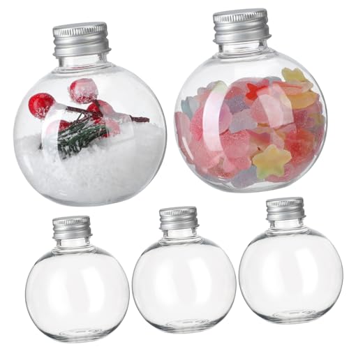 Zerodeko 25 Stück Transparente Kunststoffflaschen Kugelform mit Schraubverschluss Wiederbefüllbare Sandkunst Flaschen für Partydeko Candy Weihnachtsornamente und Zufällige Farbe Zerodeko 25 Stück Transparente Kunststoffflaschen Kugelform mit Schraubverschluss Wiederbefüllbare Sandkunst Flaschen für Partydeko Candy Weihnachtsornamente und Zufällige Farbe von Zerodeko