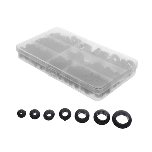 Zerodeko 260 Stück Teiliges Kabeldurchführung Wasserdichte Dichtung Grommet Gummi Schutzring für Elektroinstallation Auto Boot mit Praktischer Aufbewahrungsbox von Zerodeko