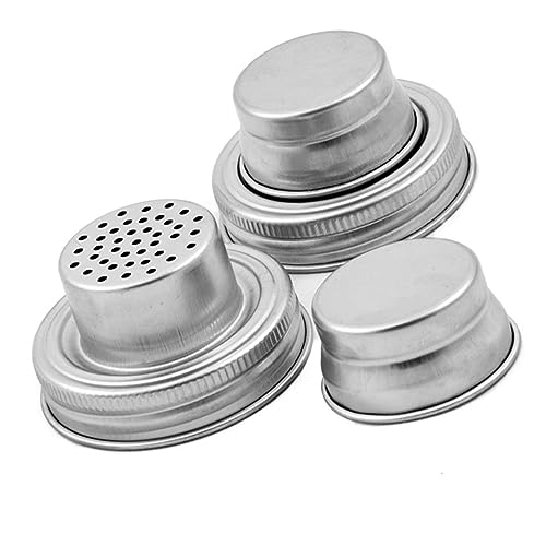 Zerodeko 2Stücke Teiliges Einmachglas Deckel für Cocktails Leckdichte Abdeckungen für Schraubgläser als Sieb und Schutz von Zerodeko