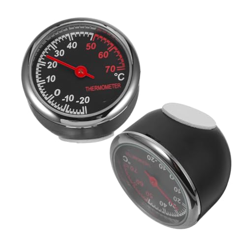Zerodeko 2Stücke Teiliges Metalltemperaturmessgerät Fürs Auto Hochpräzises Innenthermometer zur Genauen Temperaturüberwachung im Fahrzeug für Komfortables Fahren von Zerodeko