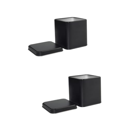 Zerodeko Tee Blechbox 2st Blechdosen Mit Tee Kaffee Dose Geschenkboxen Teedose Dose Schwarzer Behälter Kanister Zur Aufbewahrung Von Lebensmitteln Teebehälter C52 Tasche Eisen Weißblech von Zerodeko